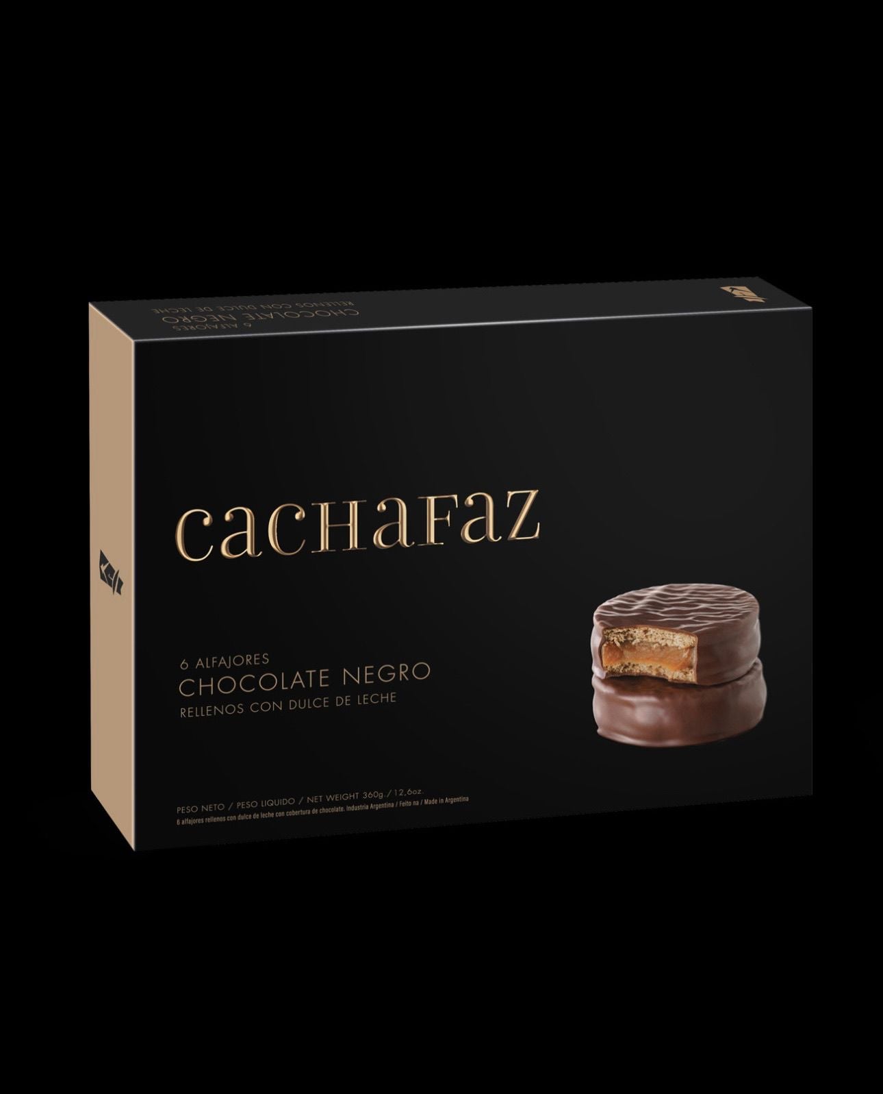 Cachafaz Alfajor Choc Negro 6uni